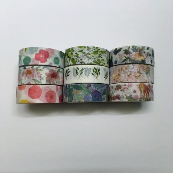 Poppies // Foliage // Woodland - 24" Washi Samples