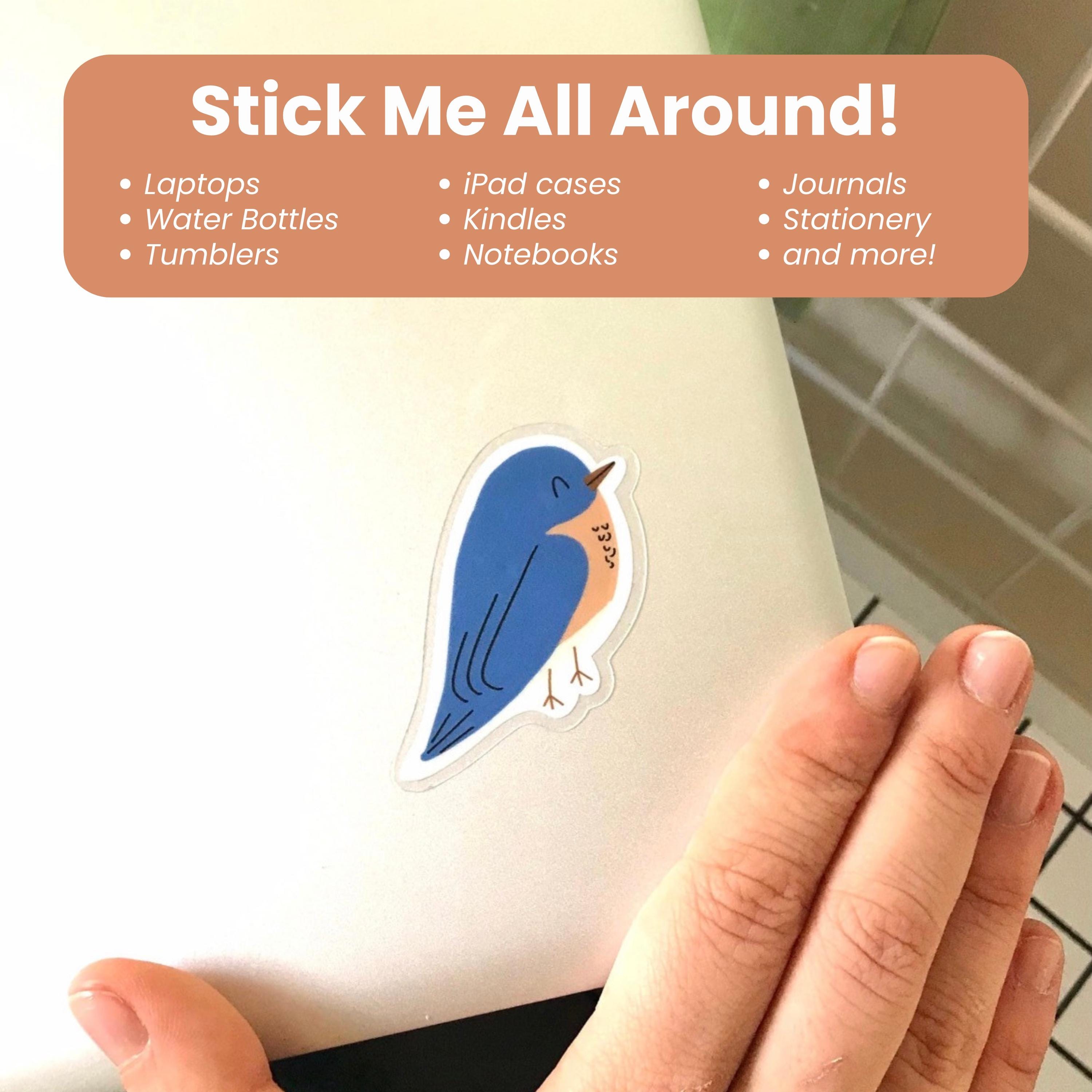 Bluebird Sticker Waterproof Cartoon Bird Lover Gift for Water Bottle ...