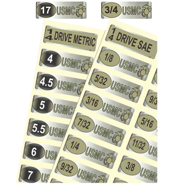 USMC Socket Labels - Perfect for US Marine Corps Veterans!