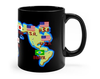 Street Fighter 2 Arcade Ceramic Coffee Cup Mug 11oz Capcom NEW