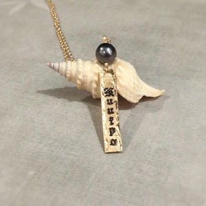 6mm gold filled Hawaiian pendant with Tahitian pearl.