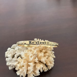 5mm gold filled personalized Hawaiian bangle