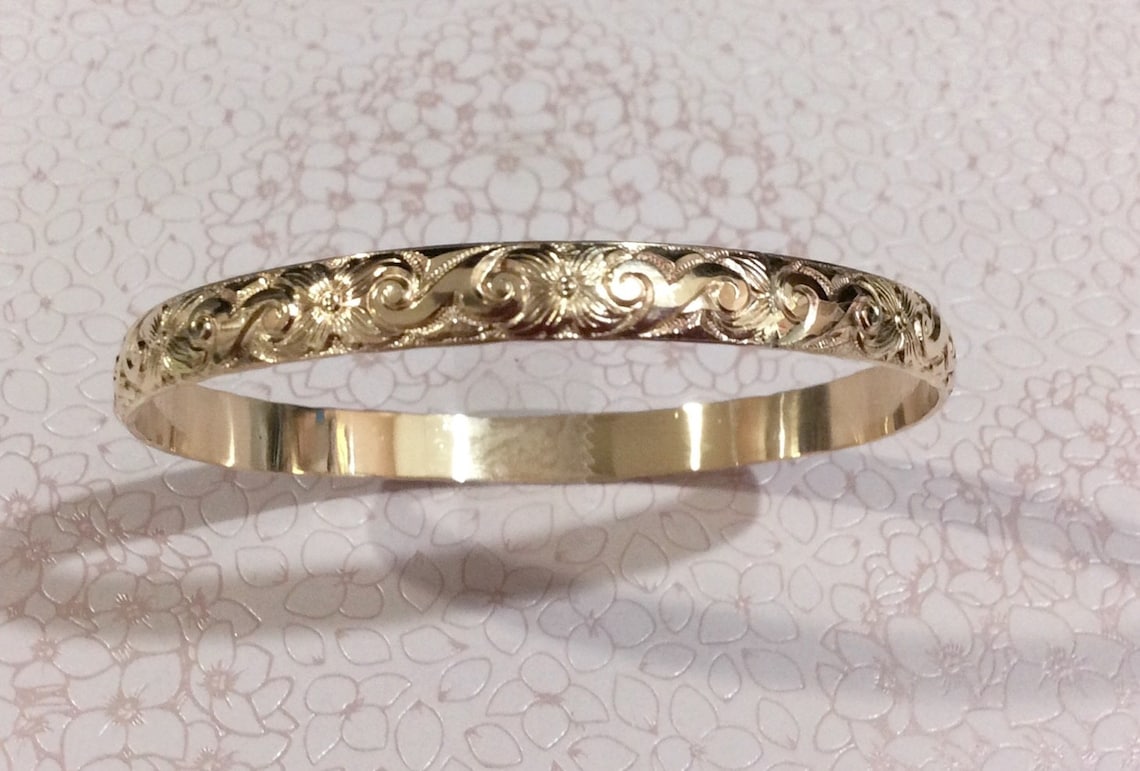 6mm Gold Filled Hawaiian Bracelet Etsy