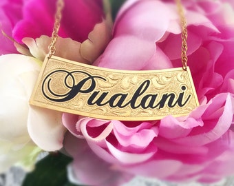 24mm gold filled curved nameplate