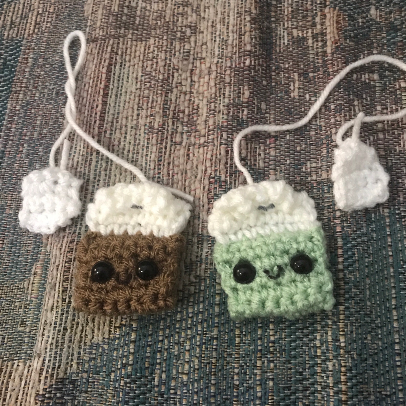 Crocheted teabag bookmarks handmade bookmarks crocheted tea Etsy