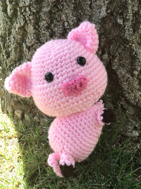 Small Piggy Tiny Pig Small Crochet Pig Tiny Pig Plushie Etsy