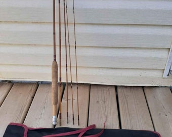 Split Cane Rod, Norman Agutters Custom Made Split Cane Fly Fishing Rod. 3pc + spare tip, 8ft Split Cane Rod, Valhaller, Fly Fishing Rod