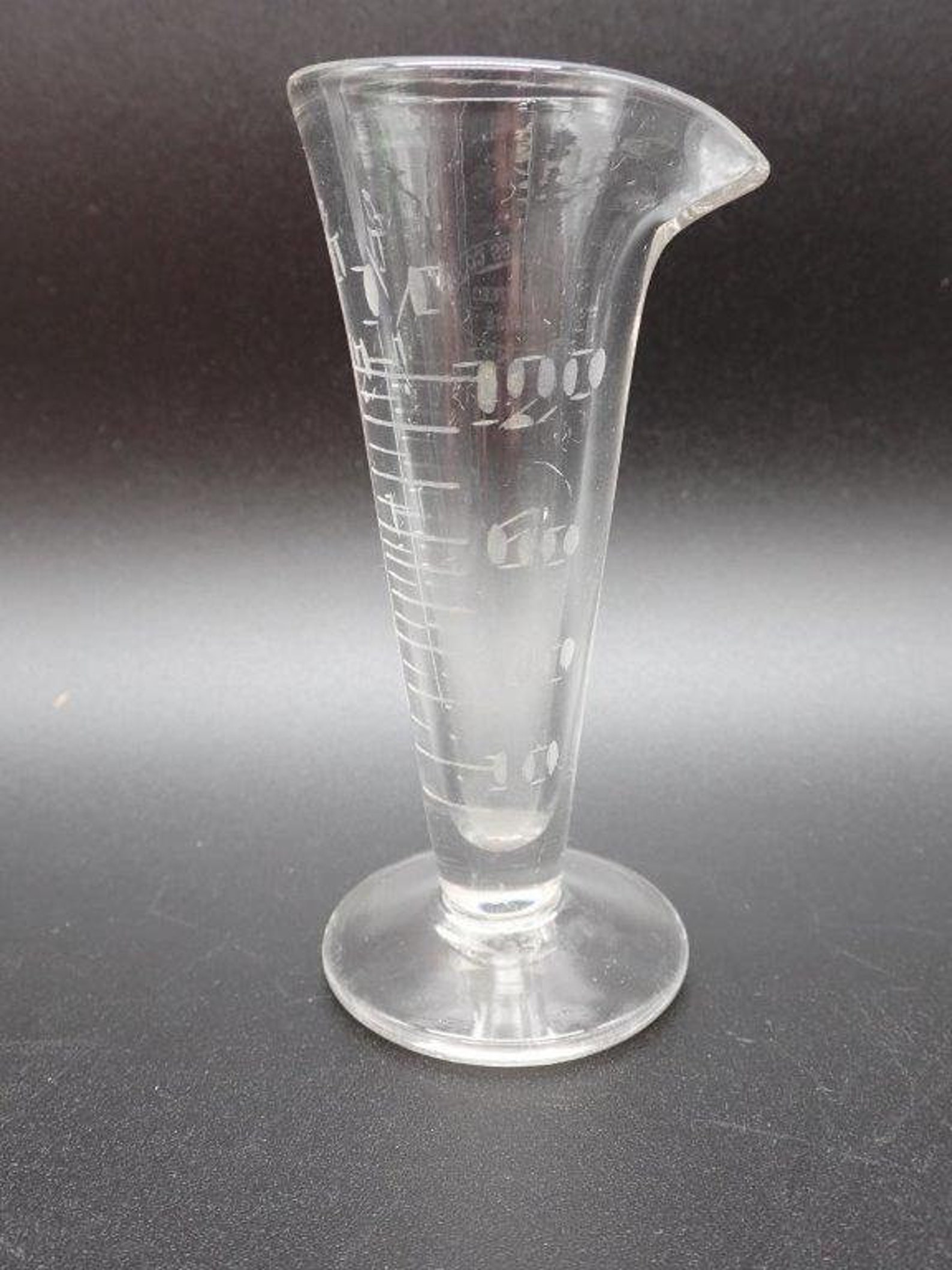 Vial Glass Measure Liquid Measure Vintage 3.5 Glass Etsy