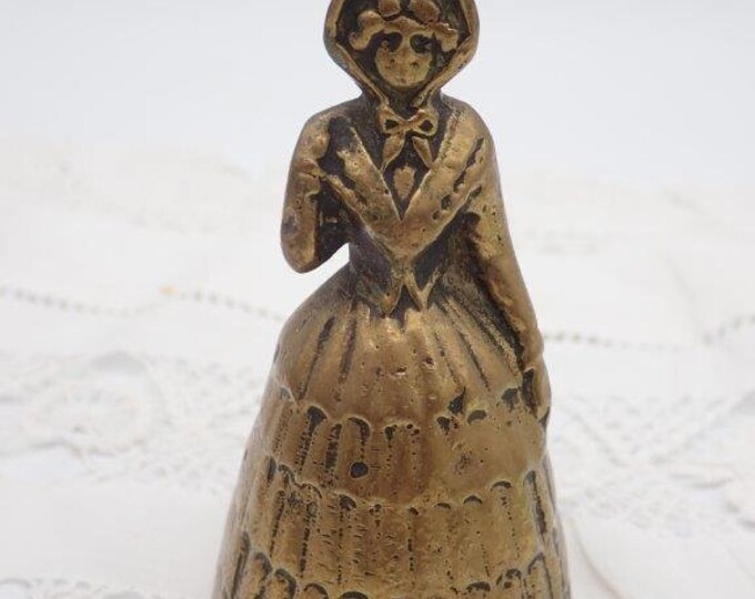 Brass Lady Bell Hand Bell Brass Bell Vintage Brass Bell Etsy