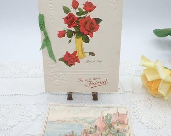 Set of 2 Vintage Birthday Cards, Antique Birthday Cards, Birthday Greetings, Antique Postcards, Birthday Cards, Vintage Birthday Cards