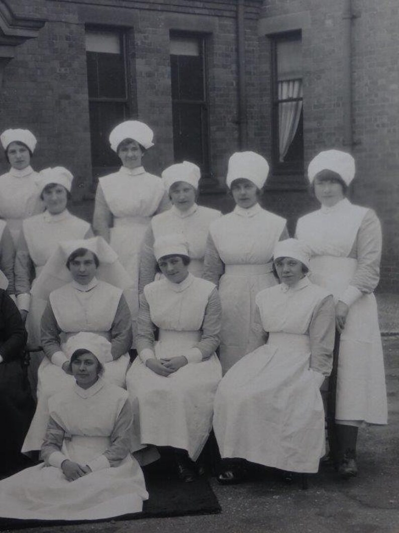 Nursing Photo Medical Nursing Antique Photograph WW1 Hospital Edwardian Nurses Bagthorpe UK Medical Photography Military Hospital