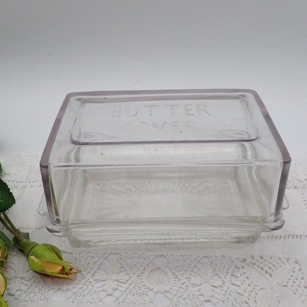 Glass Butter Dish Etsy