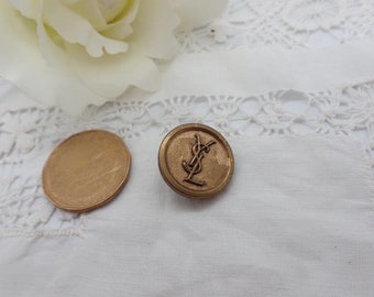Vintage YSL Button, Yves Saint Laurent, Designer Buttons, 1940s Buttons, Vintage Buttons, Collectible Buttons, Sewing Notions, 3 available