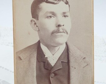 Antique Cabinet Photograph, Antique Photo, Victorian Gentleman, Cabinet Photo, Antique Portrait, Portrait of Victorian Man