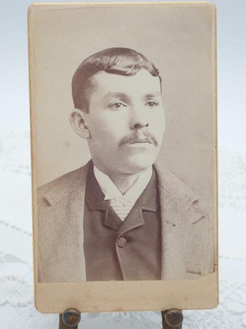 Antique Cabinet Photograph, Antique Photo, Victorian Gentleman, Cabinet Photo, Antique Portrait, Portrait of Victorian Man image 1