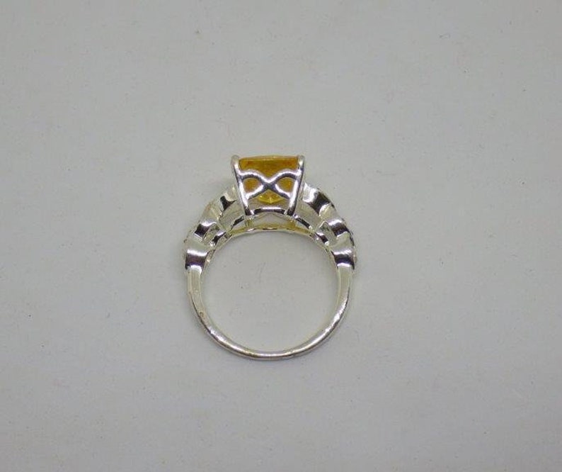 Modern Joan Rivers Cocktail Ring Large Yellow Tourmaline US 8 UK Q