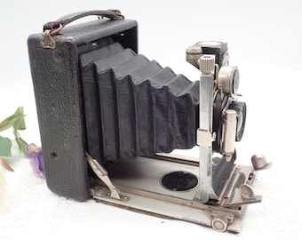 Camera, Antique Camera, Vintage Camera, Klimax Folding Plate Camera, C1910, Aldis Uno f7.7, Butcher & Son Klimax Folding 1/4 Plate Camera