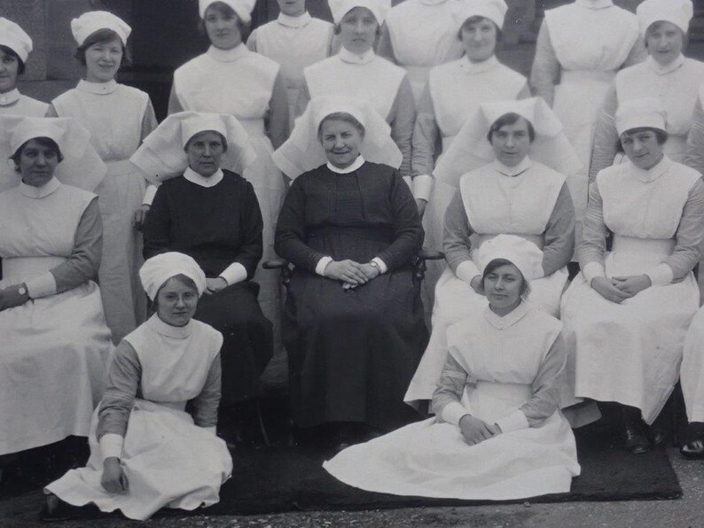 Nursing Photo Medical Nursing Antique Photograph WW1 Hospital Edwardian Nurses Bagthorpe UK Medical Photography Military Hospital