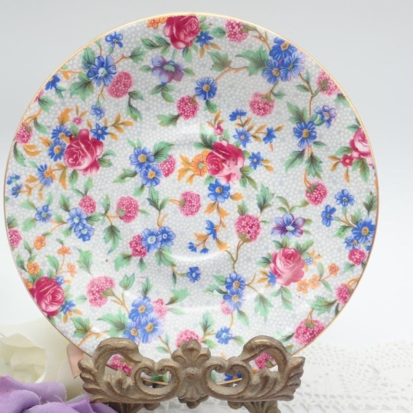 Royal Winton Old Cottage Chintz 5.5" Spare Saucer, Chintz, Vintage Chintz, Old Cottage Chintz, Chintz Plates, Gift for Mom, Gift for Gran