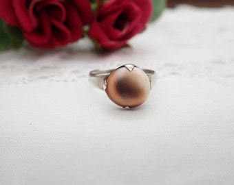 Sterling Silver Operculum Shell Ring, Silver Shell Ring, Operculum Shell Ring, Silver Jewelery, Silver Ring, US 6.25 Ring, Gifts for Her