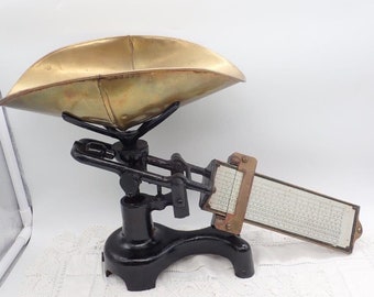 Antique Fairbanks 2 lb Candy Scale, Kitchen Scale, Kitchen Decor, Brass Scale, Kitchenalia, Garden Scale, Antique Scale, Antique Scales