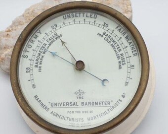 Barometer, Nautical Decor, Weather Glass, Weather Barometer, Glass Barometer, Weather Glass Barometer, Antique Universal Barometer, Mariners