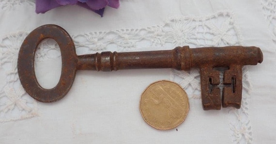 GROßER antiker gotischer Schlüssel, 13 cm antiker Schlüssel, alter