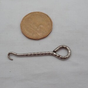 WW1 Trench Art Shoe Button Hook Brass Copper Steel Buttons Shoes Collars  Accessory Sewing Tool 