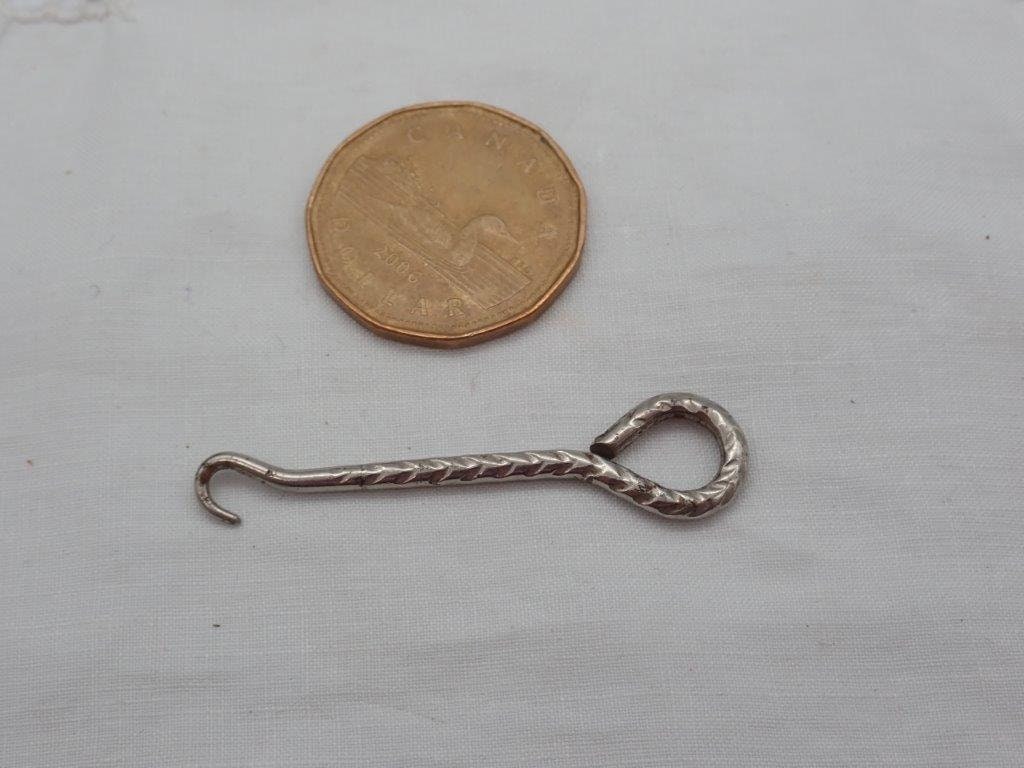 Antique Sterling Silver Handle Boot Button Hook Tool, Victorian Ladies Boot  Hook, Shoe Hook Tool, Antique Tool, 1900s 