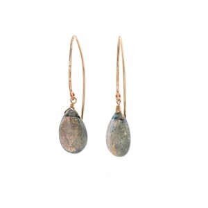 Gold Filled Marquise  Labradorite Teardrop Dangle Earrings
