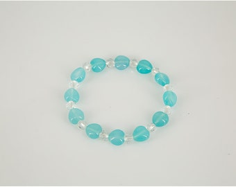 Sea Blue Chalcedony Stretch Bracelet