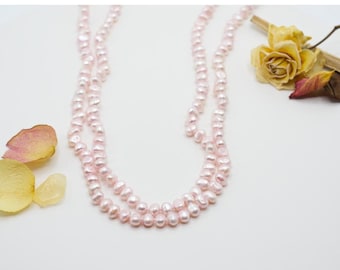 Pink Pearl Necklace - Etsy