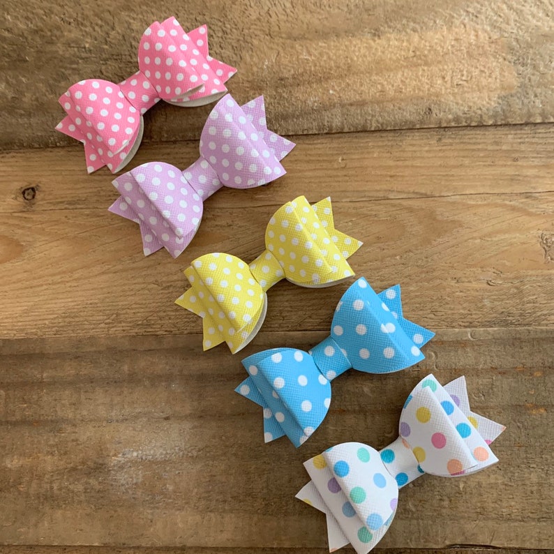 Faux Leather BowLeather BowBowDouble Layer BowBaby BowBaby HeadbandInfant BowNylon HeadbandCute BowLavender Bow