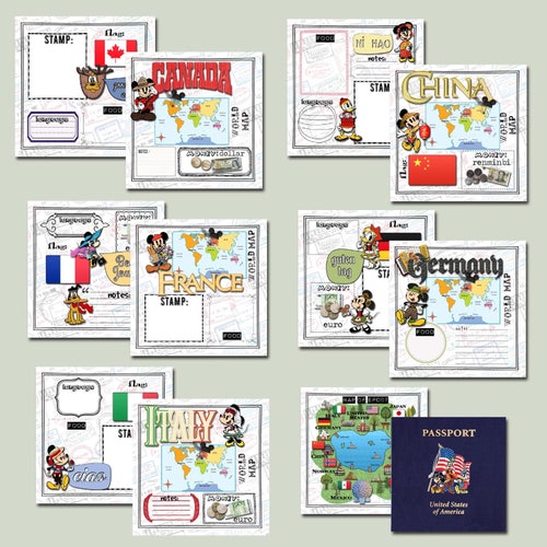 Digital EPCOT World Showcase Printable Passport With - Etsy