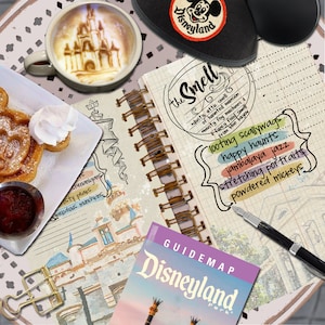 Disneyland Digital Interactive Smash Book Art Junk Travel Journal Scrapbook DIY (YOU PRINT)