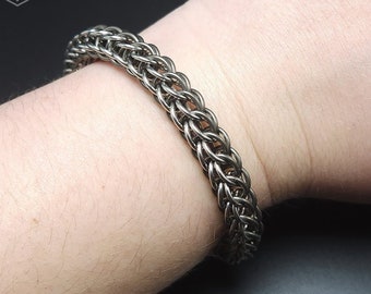 FullPersian Foxtail Smoky Stainless Steel Mix Chainmaille Bracelet