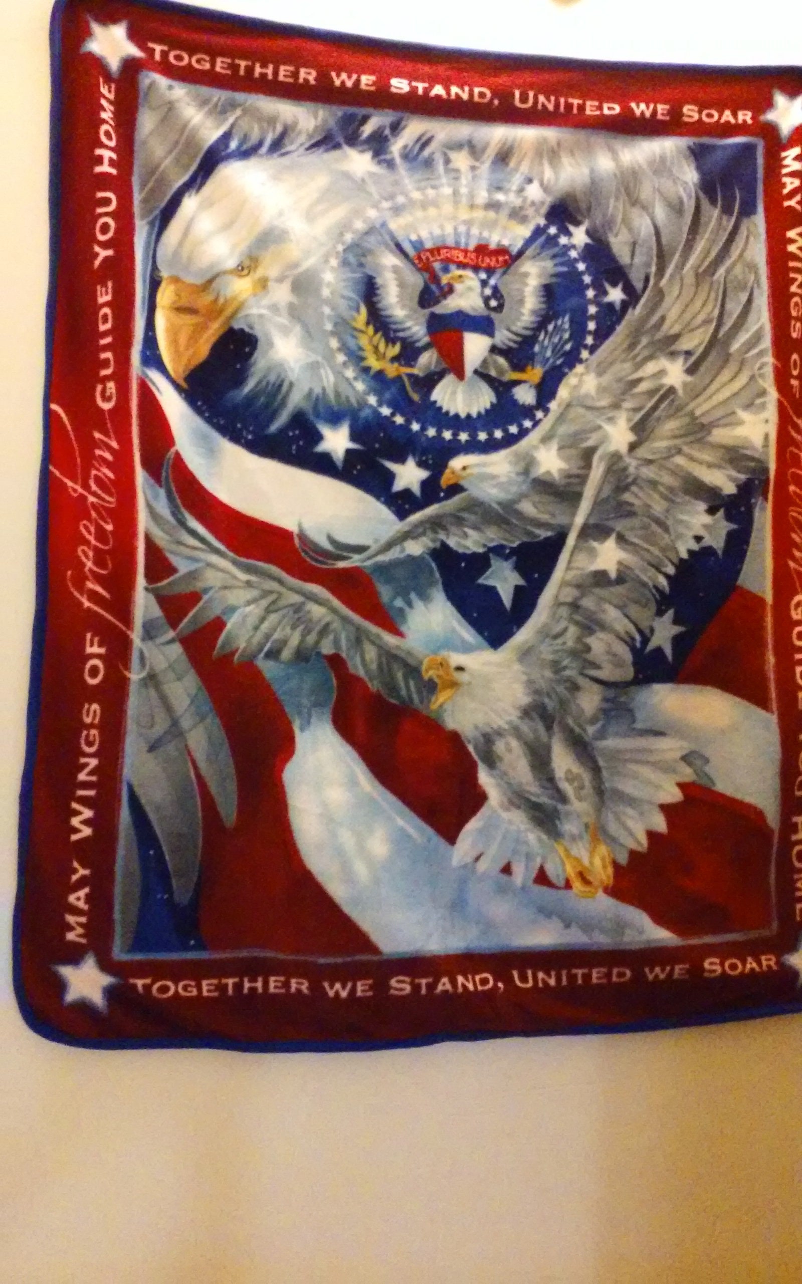 Fleece blanket/throw Wings of Freedom Etsy