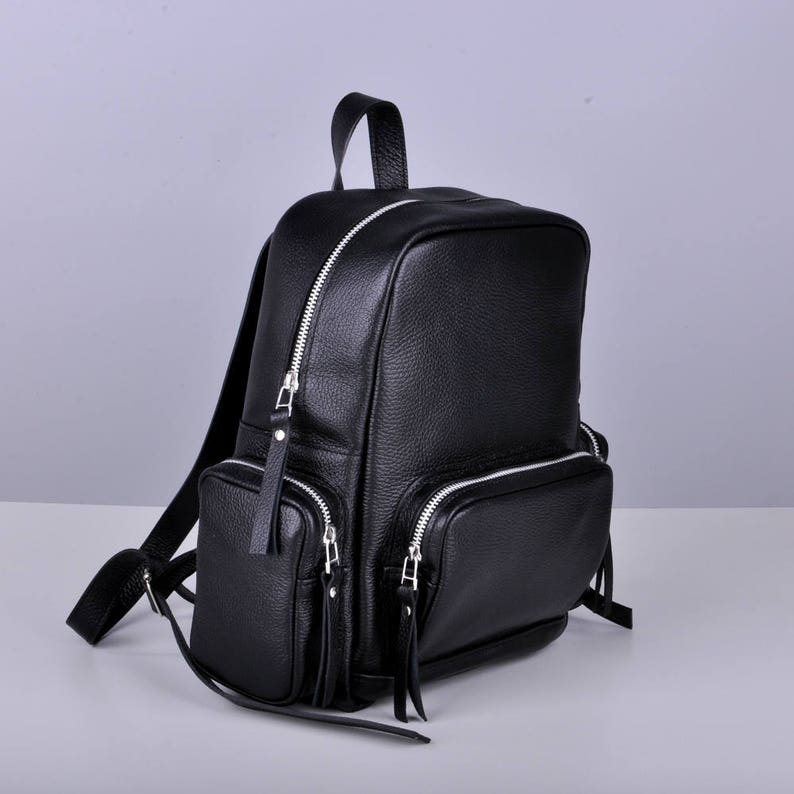Black Leather backpack Citizen