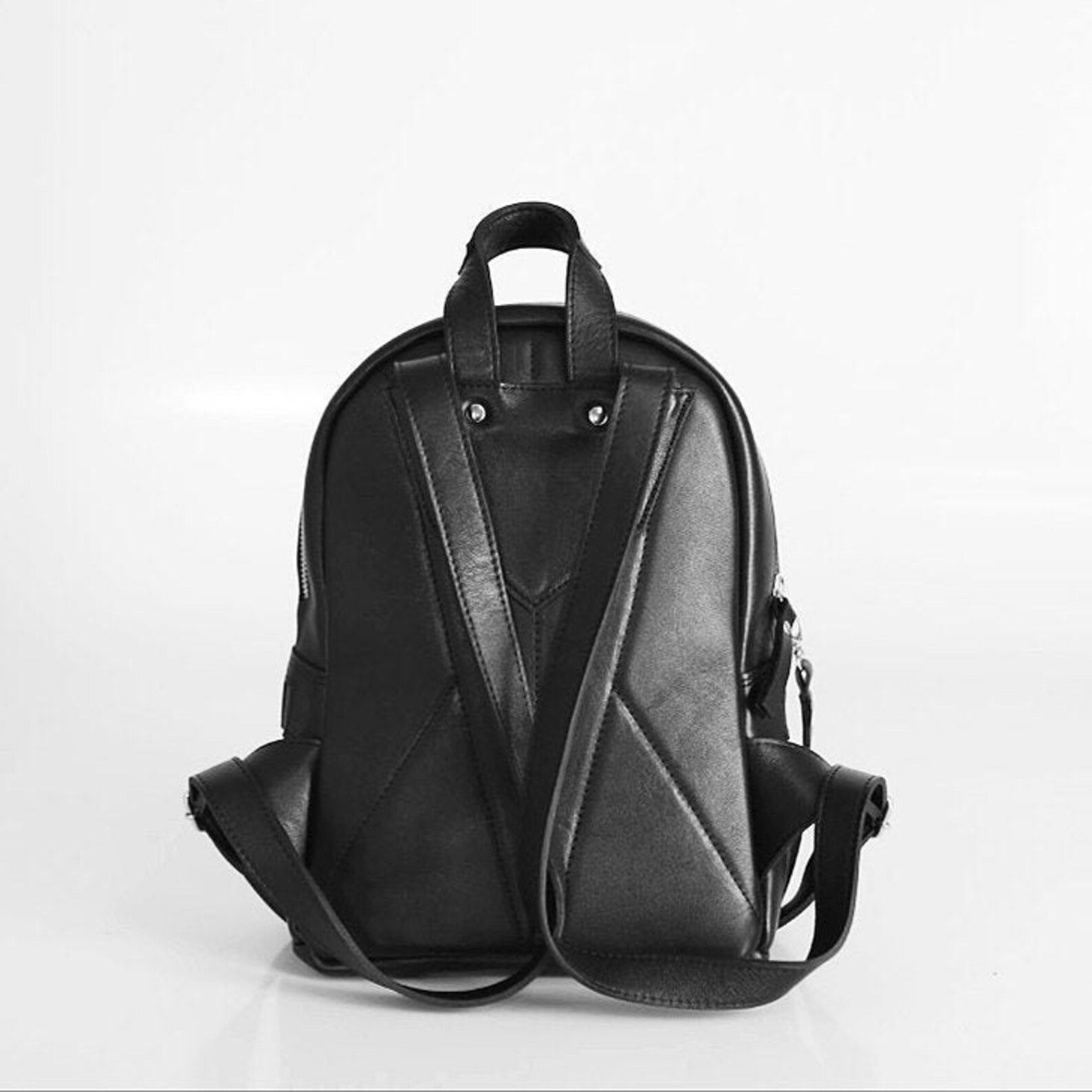 Designer leather backpack with crosses Goth backpack cross Etsy