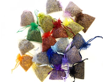 Bolsitas de lavanda inglesa seca, aromaterapia para aliviar el estrés, recuerdos para fiestas