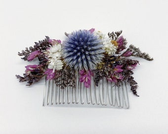 Hair Comb, Dried flowers, preserved flowers, floral comb, hair clip, hair accessories, wedding accessory, simple, wedding corsage, prom