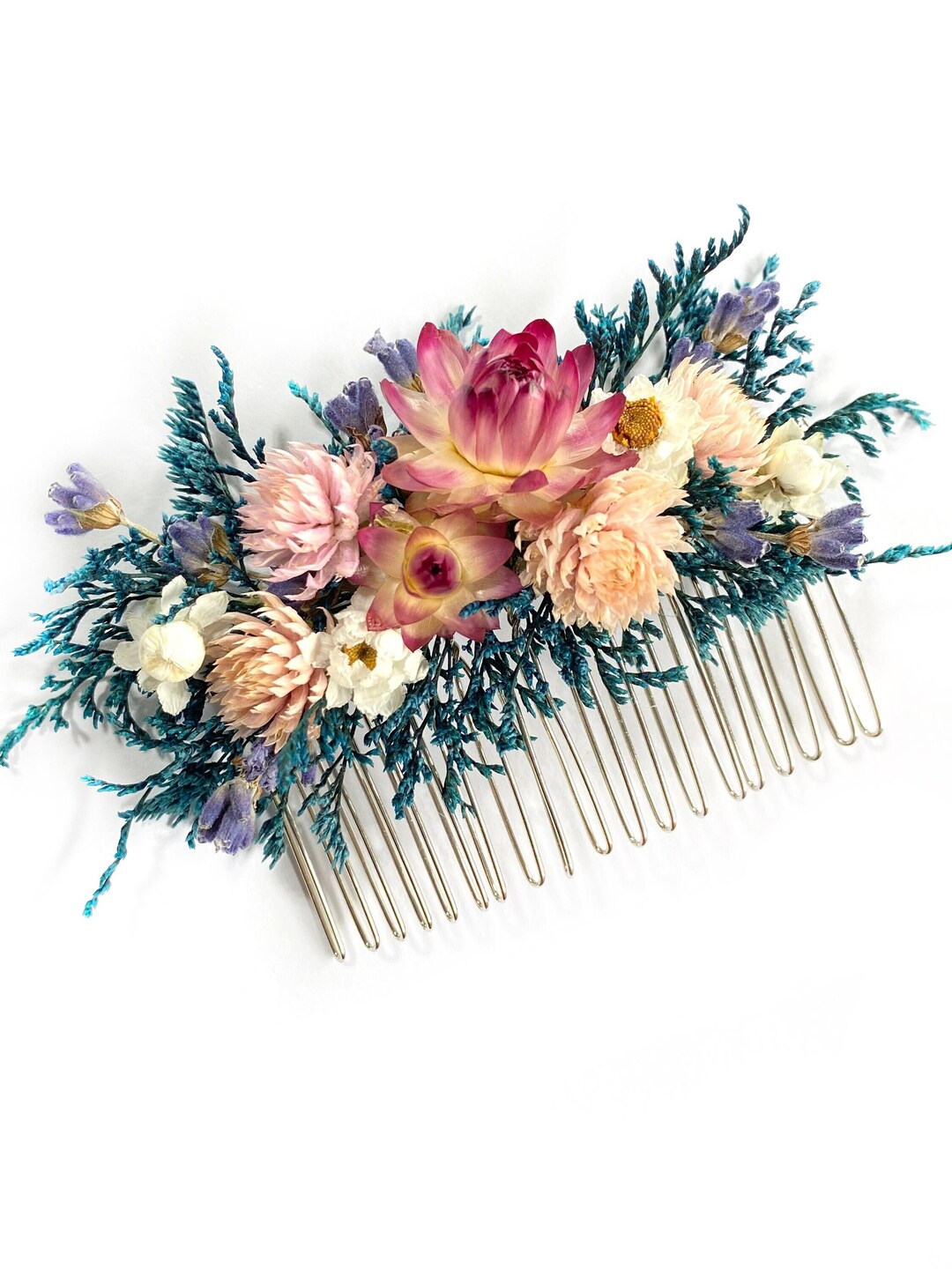 Hair Comb, Hair Pins, Dried Flowers, Preserved, Floral Comb, Hair Clip ...