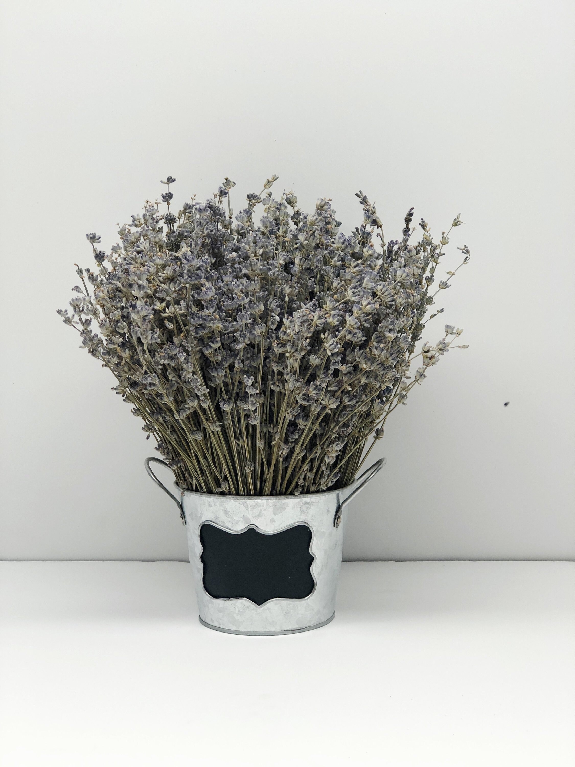 Dried Lavender Arrangement, 500 Stems, Flower Bucket, Farm