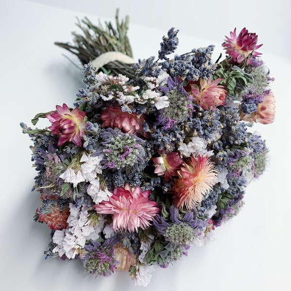 Purple Dried Flower Etsy