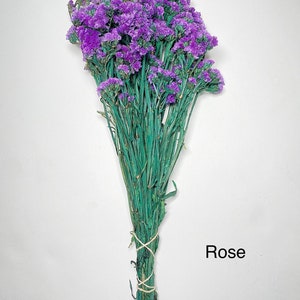 Sinuata Statice, Limonium Sinuatum, Pink, Rose, Blue Statice, Blue, White, Dried, Preserved Flowers Real Flowers Wedding Flowers Bouquet image 4