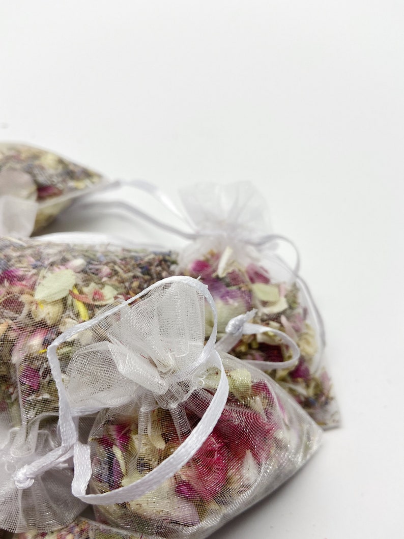 Confetti Bags Dried Flowers Bags Flower Confetti Sachets Etsy