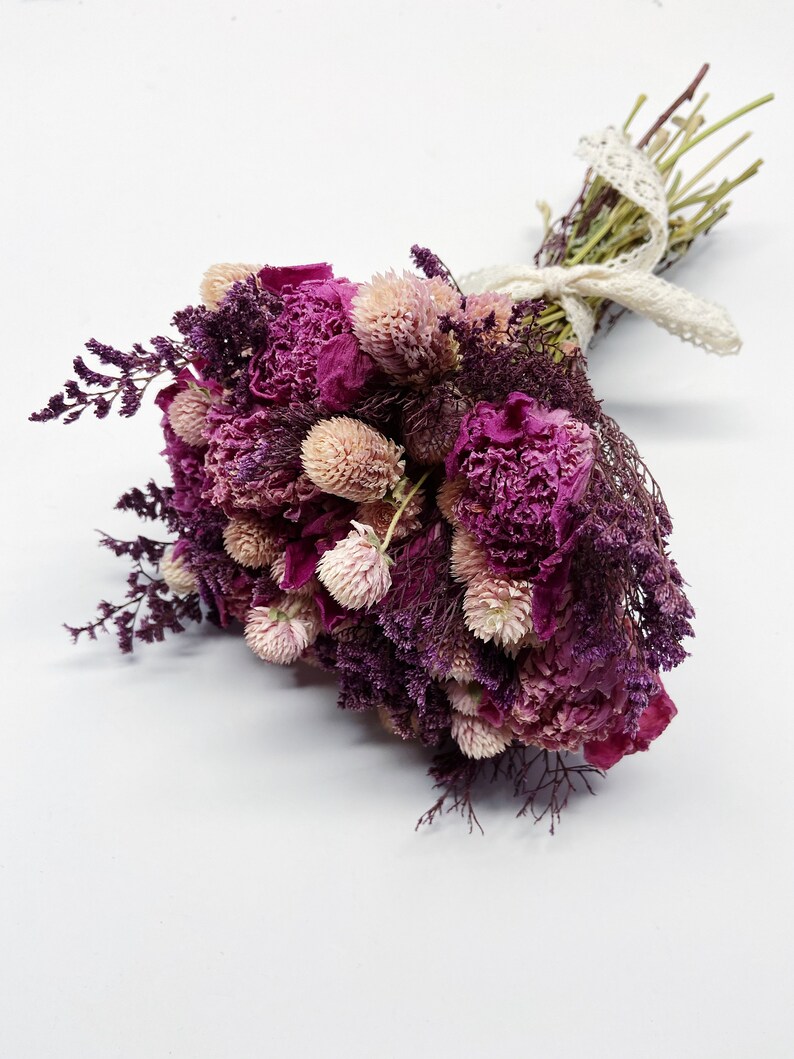 Wedding Bouquet Preserved Flowers Dried Floral Throw image 1