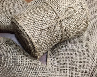 Natural Burlap Ribbon, 10 Yard Roll, Rustic Wedding Decor