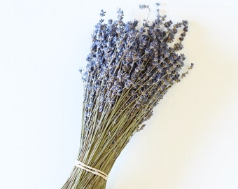 Dried English Lavender Bunch, 200-250 Stems, 3 oz Preserved for Longevity, Blue Purple Color, Fragrant and Beautiful for Weddings Home Decor