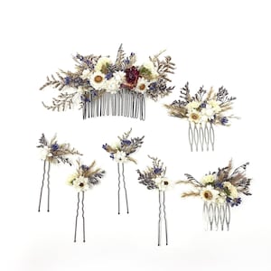 Hair Comb, Hair Pins, Wedding Accessory, Floral Comb, Preserved and Dried Flowers, Cute, Prom, Hair Accessory, Simple, Bridal,